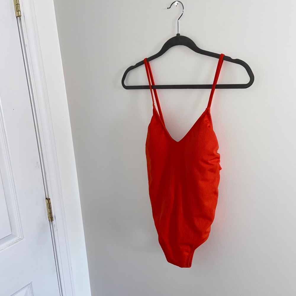 Bright Orange One Piece Swimsuit